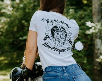Meowtorcycle Club - vintage women's cut tee