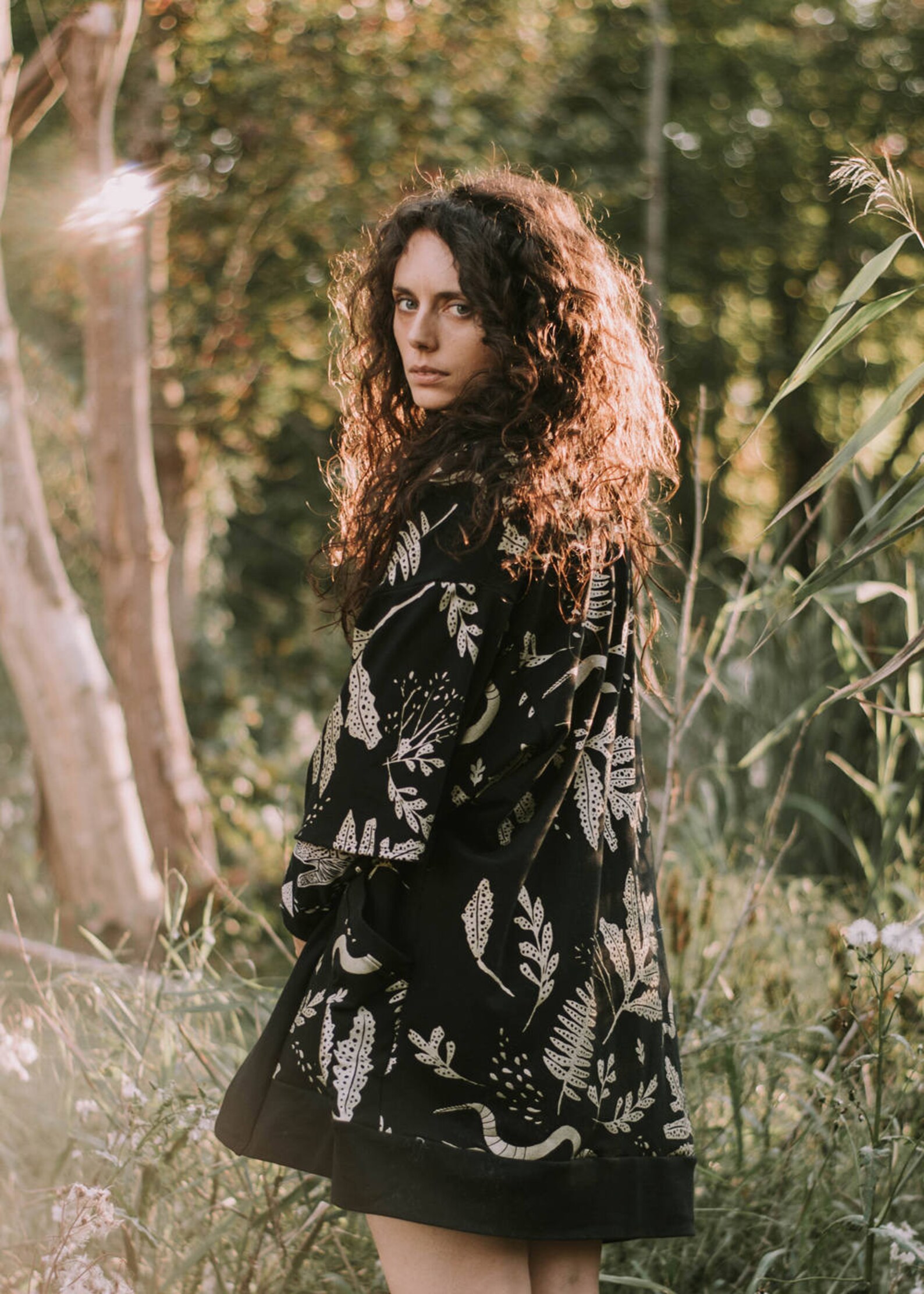 SHIRT TUNIC WITH POCKETS TAPESTRY TOTEMS