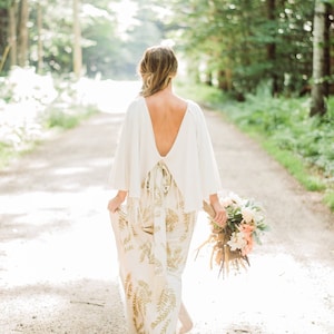 The Gown Wedding Dress, bohemian bride, free spirit, wanderlust bride, natural bride, wedding, gold by Simka Sol image 10