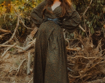 Morrigan Wrap Dress - Sea Kelp