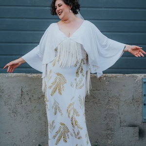 The Gown || Wedding Dress, bohemian bride, free spirit, wanderlust bride, natural bride, wedding, gold || by Simka Sol