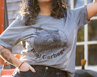 Total Garbage Raccoon T-Shirt - Funny Trash Panda Unisex Tee