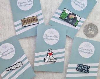 Pride and Prejudice Enamel Pin Badge. Mr Darcy, Jane Austen, Pemberley, quote