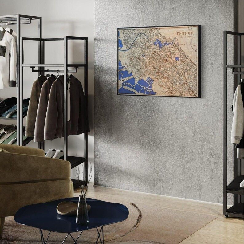 Fremont Wooden Map Etsy