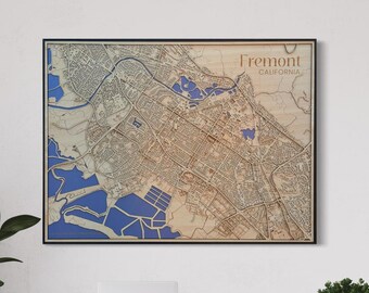 Mappa in legno di Fremont
