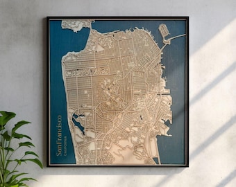 Mappa di legno di San Francisco