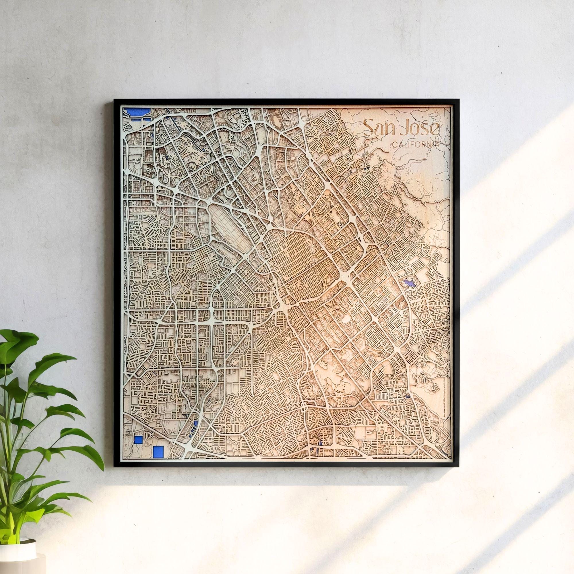 Mappa di legno di San Jose