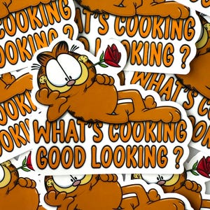 Garfield Vinyl Sticker: Retro Cat Cartoon Decal - 80s/90s Humor