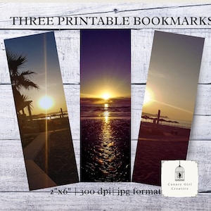Printable Bookmark | Digital Bookmark | Instant Download |Gift for Bookworm | Gift for Book Lover | Sunset Design | Photographic Format