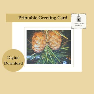 Printable Greeting Card | Digital Greeting Card | Printable Blank Notecard | Landscape Card | Instant Download | Botanical Card