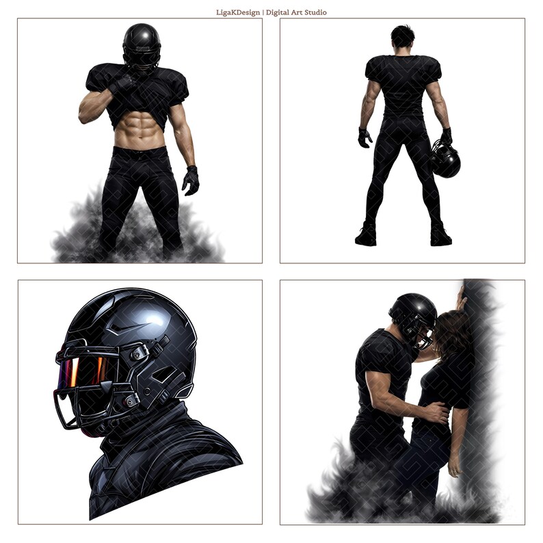 moralisch grau American Football Clipart PNG dunkel Romantik Kunst Motorrad Antiheld Fantasy Bösewicht Ästhetik BookTok inspiriert Bösewicht Ära Bild 6