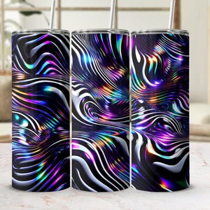 Seamless Zebra Print 20oz Tumbler Wrap, Digital 20oz Tumbler Wrap, Colorful Zebra Pattern Tumbler Design, Instant Download
