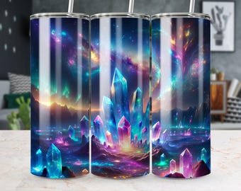 Northern Lights Tumbler Wrap: Seamless Aurora Borealis Design (Digital Download)