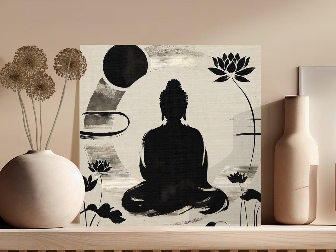Buddha Wall Art Canvas, Meditation Room Decor, Zen Art Print ...