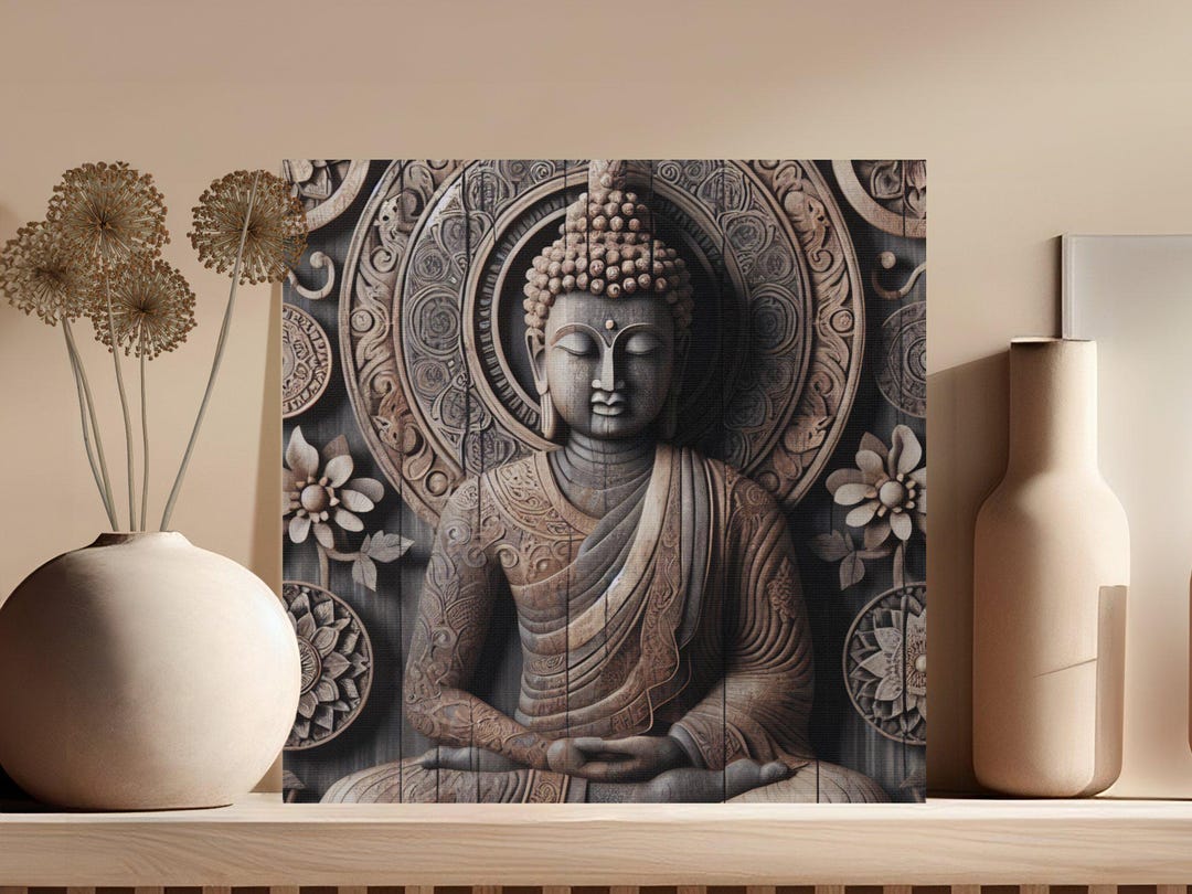 Zen Buddha Canvas Print: Spiritual Meditation Room Wall Art - Etsy