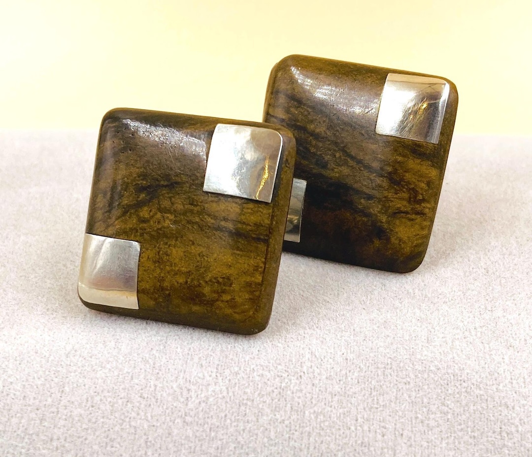 1950's Horn & Silver J. NADAL Paris Cuff Links - Etsy Canada