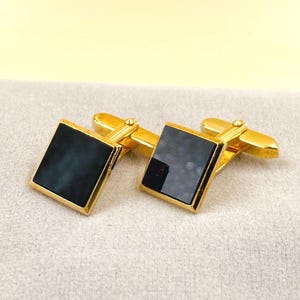 Boutons De Manchette Vintage En Nacre (et Laiton) - Marque MURAT - Occasion