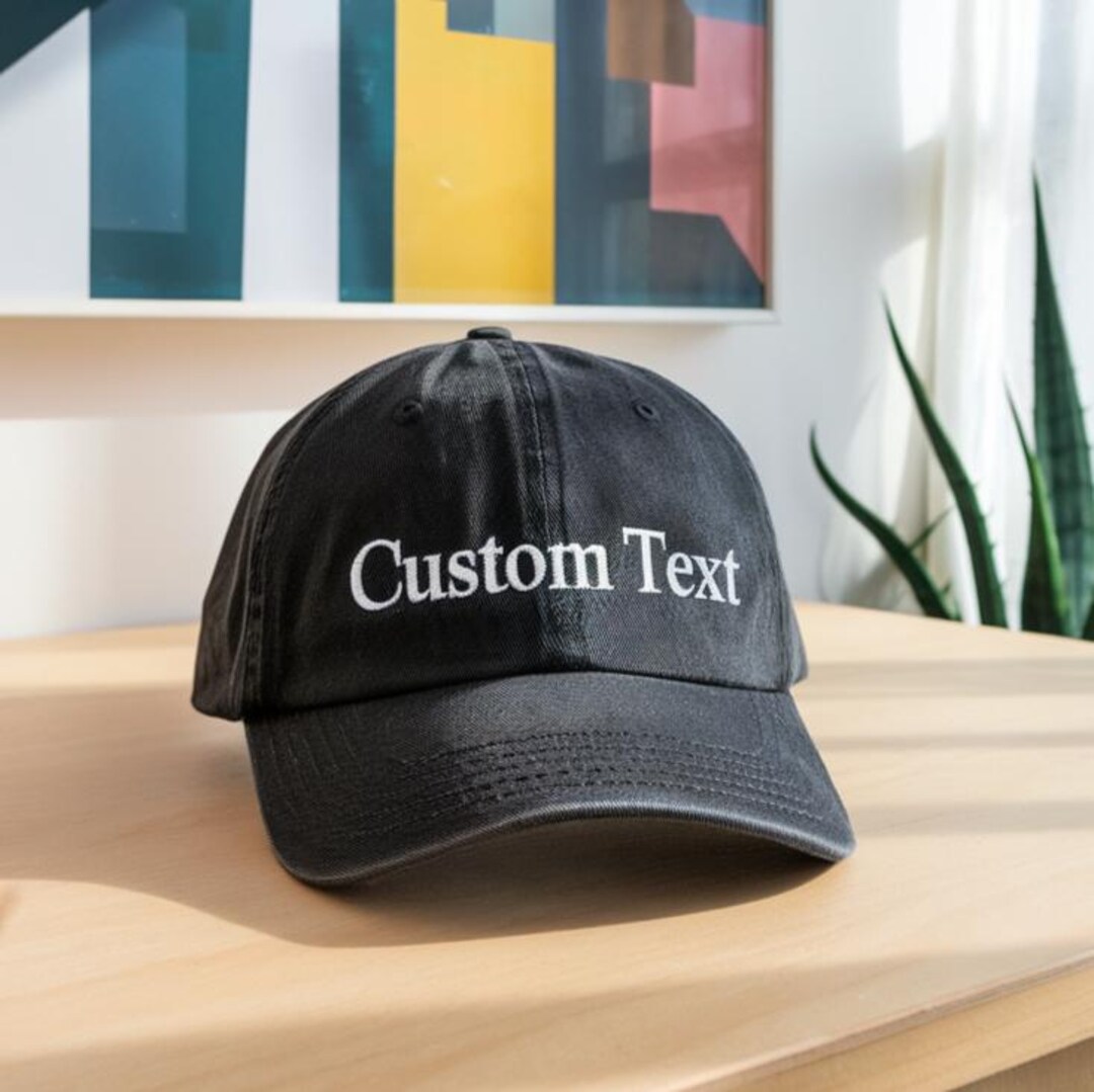 Embroidery Custom Text Hat, Personalized Cap, Vintage Baseball Hat ...