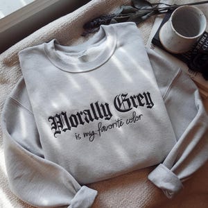 Graues Lesezeichen Rundhalsausschnitt: Dark Romance Booktok Sweatshirt