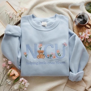 Bear Nicu Machine Embroidery Designs, Neonatal Intensive Care Unit Nurse DST Embroidery File, NICU Nurse PES Embroidery File