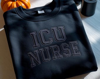 Geborduurd sweatshirt IC-verpleegkundige: cadeau voor intensive care