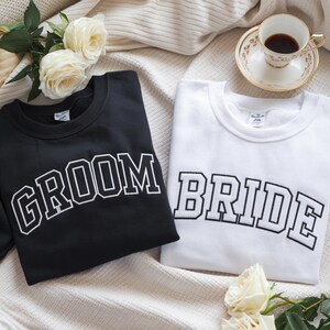 Bride Sweatshirt-Wedding Gift-Embroidered Sweatshirt-Bride Crewneck-Wifey Sweatshirt-Mrs Sweatshirt-Custom Embroidered Sweatshirt-Engagement