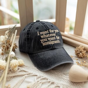 Defend Immigrants Embroidered Cap: Social Justice Baseball Hat