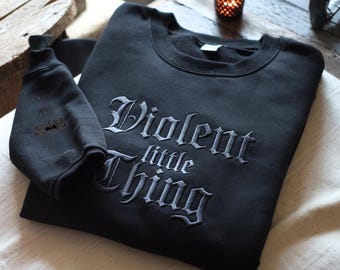 Fourth Wing Embroidered Sweatshirt: Dragon Sleeve, Book Lover Gift