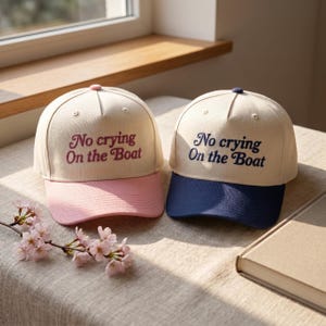 Bestickter No Crying On The Boat Hut, Lake Day Cap, Bootfahren Geschenk, Party Hut