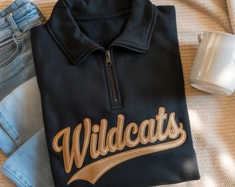 Sudadera deportiva con cremallera de un cuarto y bordado personalizado: ropa deportiva personalizada