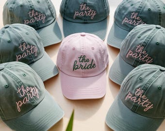 Embroidered Bride Squad Baseball Cap: Custom Wedding Party Gift