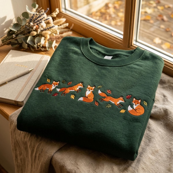Sudadera Respect The Locals Woodland, cuello redondo bordado con animales del bosque, regalo para amantes de la naturaleza con oso, ciervo, zorro y búho.