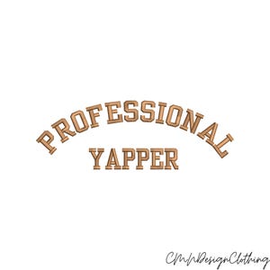 Bordado a máquina profesional Yapper, bordado de memes divertidos, regalo para ella, patrón de bordado de letras elegantes, descarga instantánea