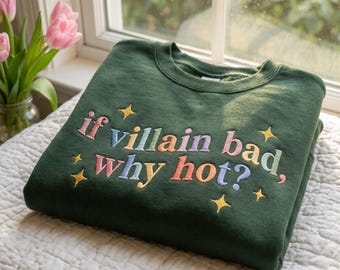 Geborduurd sweatshirt, schurkenliefhebber, Dark Romance Reader, Spicy Book Lover