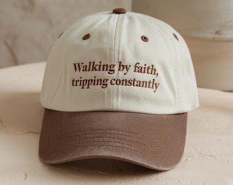 Embroidered Trucker Hat: Walking by Faith Christian Apparel