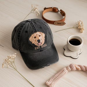 Custom EMBROIDERED Pet Hat Using Pet Photo Personalized Dog Hat Custom Cat Hat Custom Pet Cap Dog Hat Custom Dog Baseball Cap Dog Mom Hat
