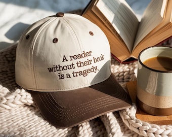 Embroidered "A Reader Without Their Book" Hat: Vintage Style Dad Cap