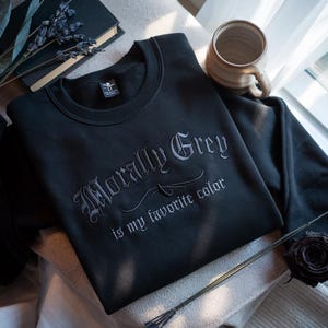 Graues Lesezeichen Rundhalsausschnitt: Dark Romance Booktok Sweatshirt
