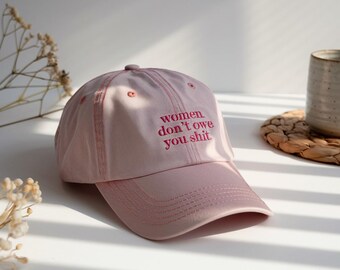 Embroidered Feminist Hat, Strong Women Slogan Cap - Etsy display picture 1