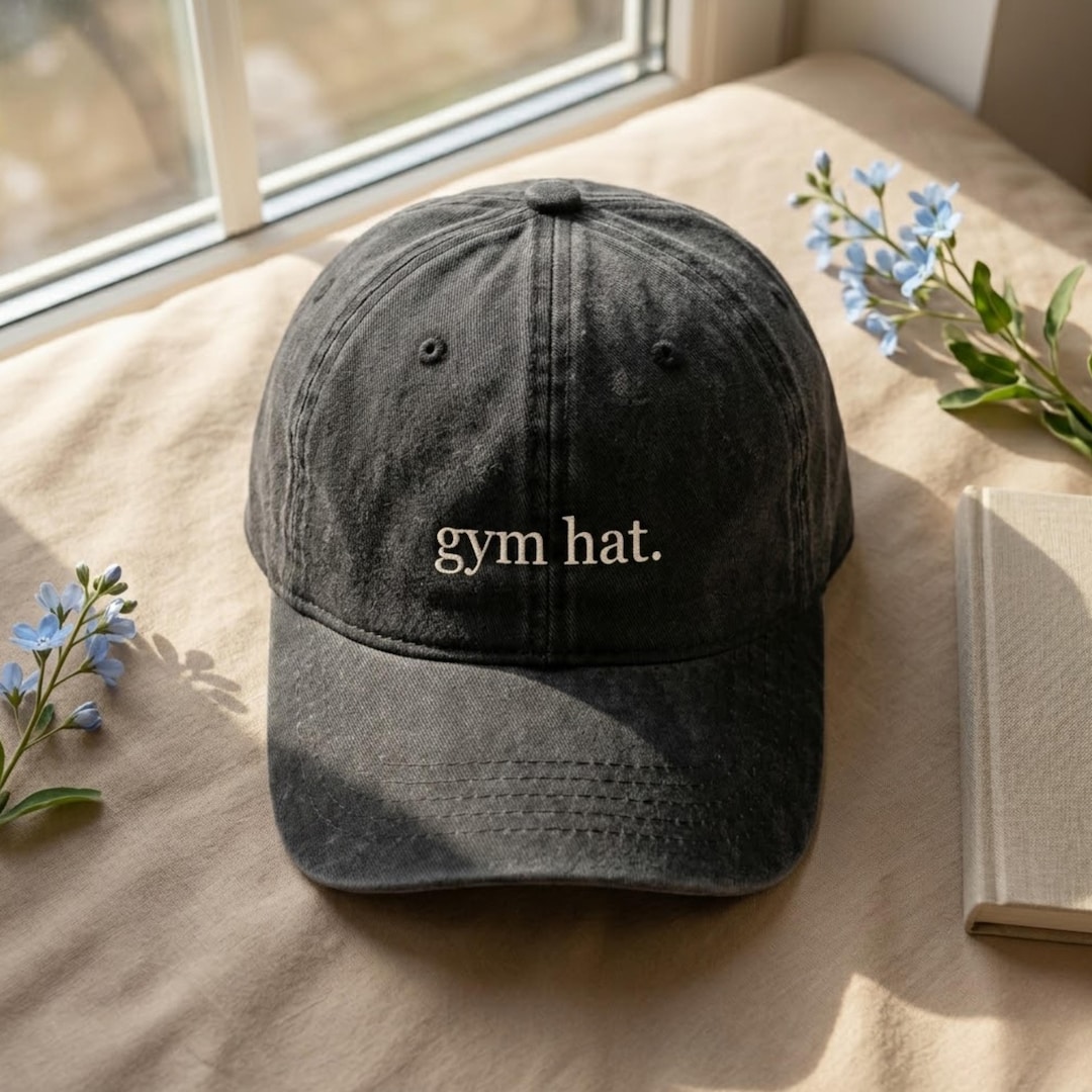 Embroidered Gym Hat: Relaxed Fit Workout Hat, Pump Cover for Womens - Etsy