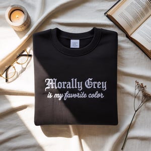 Graues Lesezeichen Rundhalsausschnitt: Dark Romance Booktok Sweatshirt