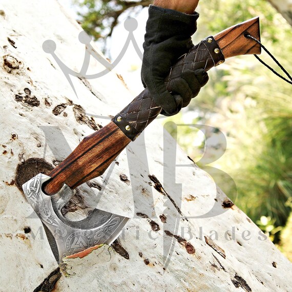 Christmas Gift for Him, Viking Forged Carbon Steel Axe, Viking Axe