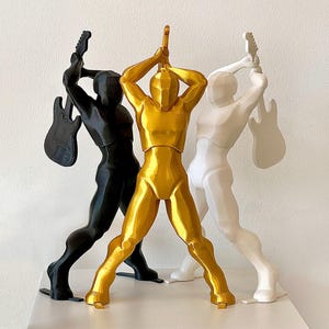 The Smasher | Table Sculpture Home Decor Original Design Statue Music Collectable Guitar Figurine Rock Action Figurine Gifts for Musicians