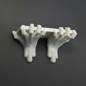 ThePresenter | Wall Shelf Hand Sculpture Home Decor Unique Bold Design Display Rack Wall Mount Functional Art Deco Accent Shelves Drip Vibe