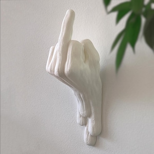 TheBird | Middle Finger for Home Decor Wall shelf Unique Design Key Holder Coat Hanger Flip Off Design Surrealist Functional Art Decor