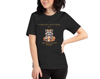 Pumpkin Spice Raccoon T-Shirt – Cozy Autumn Tee