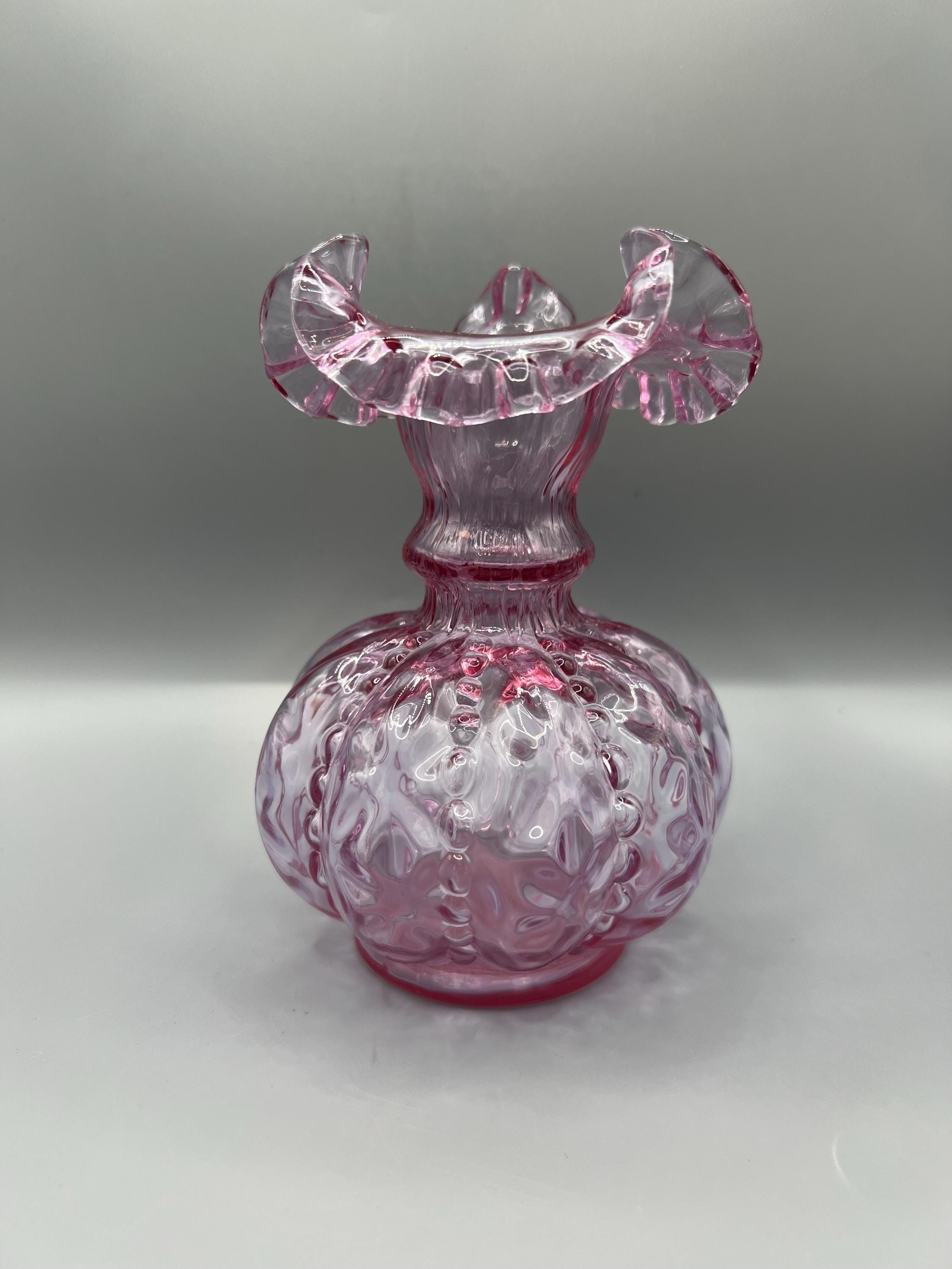 Pink Fenton Vase - Etsy