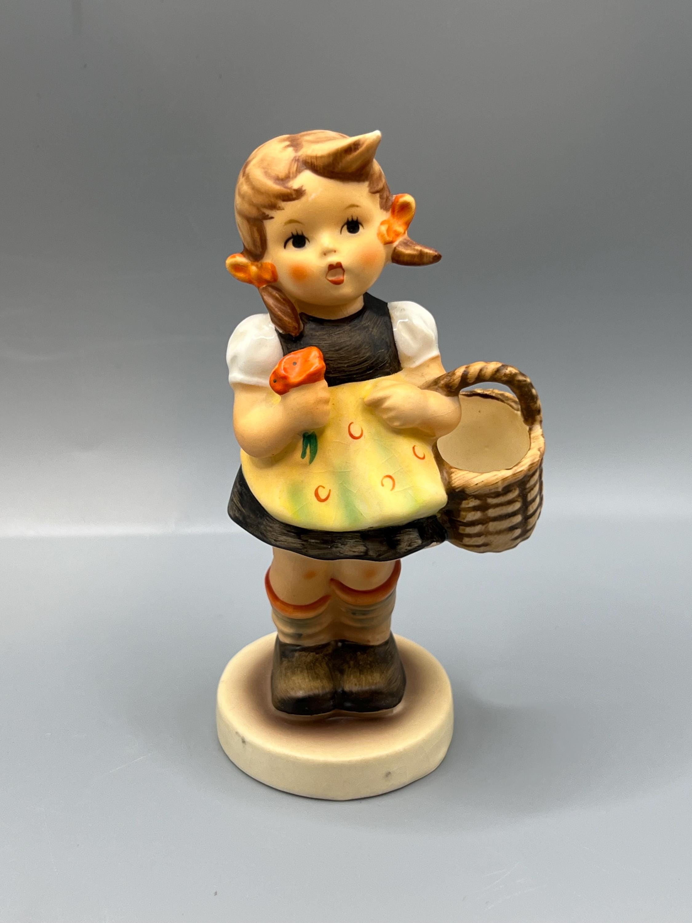 Porcelain Girl With Flower Basket Figurine - Etsy