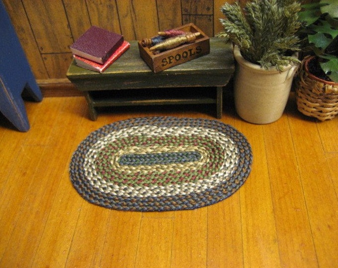 Hand Crafted Miniature Rugs Miniature Hand BRAIDED RUG Dollhouse Mat - Etsy