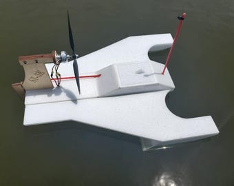 Planos de aerodeslizador radiocontrolado de espuma de 3 puntos – Construcción de hobby con espuma Depron (Descarga digital) Selph-Inflicted SI3EF